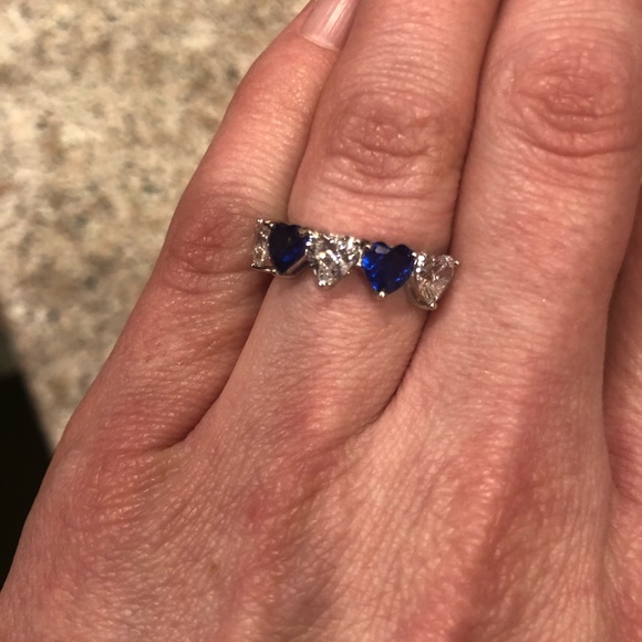 NWT Diamonique x Kathy Levine Happy Hearts Ring Size 7 - Picture 2 of 6